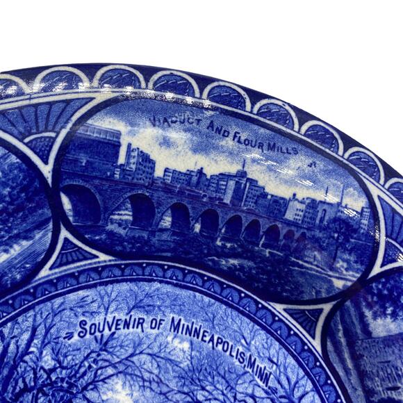 Vintage MINNEAPOLIS, Minn Souvenir Plate Landmarks Rowland & Marsellus Co. - Picture 6 of 12
